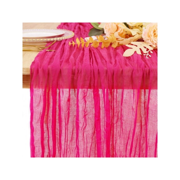 Cheese Cloth Table Runner Boho Rustic Sheer Cheesecloth Table Cloth Suitable For Wedding Party Baby Shower Birthday Home Decor