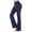 Dark Blue, variant on Womens Flare Yoga Pants Fashion Bootcut Sport Yoga Pants Solid Mid High Waist Solid Tummy Control Long Pants Gray S