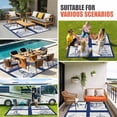 thumbnail image 3 of Nautical Navy Outdoor Rug 4x6 Ft, Non Slip Washable Area Rug, Blue Lighthouse Boat Compass Ocean Patio Rugs Carpet Runner, Large Floor Mat for Indoor/Outdoor Deck Porch Camping, 3 of 8