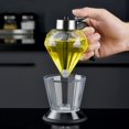 thumbnail image 2 of Olive Oil Dispenser Glass Bottle, Honey Jar Dispenser, Glass Cruet Bottle for Kitchen, Non-Drip Oil Pot with Stand, 2 of 7