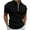 Black 06004, variant on Polo Shirts for Men Waffle Texture Short Sleeve Pull-On Golf Tees Tops Business Casual Lightweight Quarter Zip T-Shirts