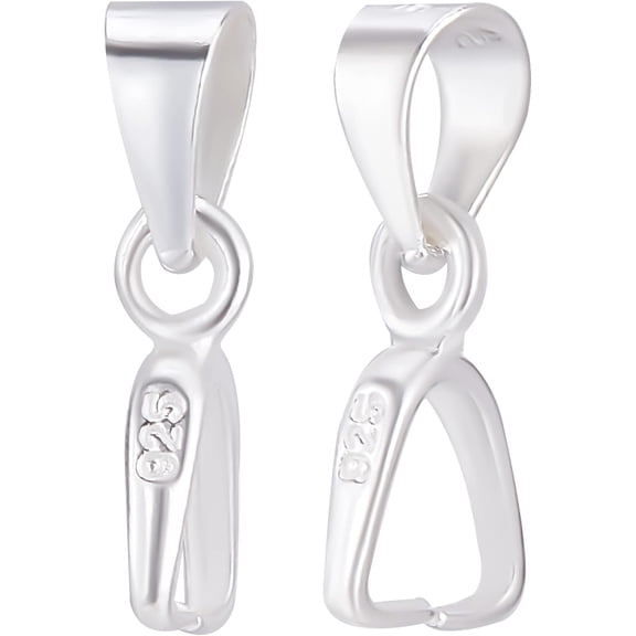 1 box 10pcs/box Pinch Bails Clasp 925 Sterling Silver Ice Pick Pinch Bails Dangle Charms Pendant Connector for Necklace Jewelry Making