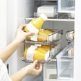 thumbnail image 3 of Rectángulo Refrigerador Estuches de almacenamiento Bebida Bebida Cervezas Bandeja Dispensador Recipientes transparentes Organizador de Sunnimix Estuche de almacenamiento para refrigerador, 3 of 8