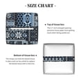 thumbnail image 6 of Leather Tissue Box Cover Square - Snowflake Vintage Pattern Waterproof Tissue Box Holder Paper Case Organizer Dispenser for Modern Home Office Room Home Bathroom Decor, 6 of 7