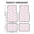 thumbnail image 3 of Uemuo Car Floor Mats - Rose Flowers Pattern Carpet Floor Mats for Cars, Auto Accessories Front & Rear Car Floor Foot Mat Sets of 4 Pieces, 3 of 6