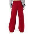 thumbnail image 6 of Quinlirra Wide Leg Sweatpants Women Petite Length Fashion Women Casual Loose Drawstring Elastic Waist Pocket Trousers Pants, 6 of 6