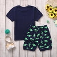 thumbnail image 4 of Kaprioy Baby Boy Summer Clothes Toddler Baby Kids Boys Dinosaur Print Tops Shorts Pants Pajamas Sleepwear Set, 4 of 6