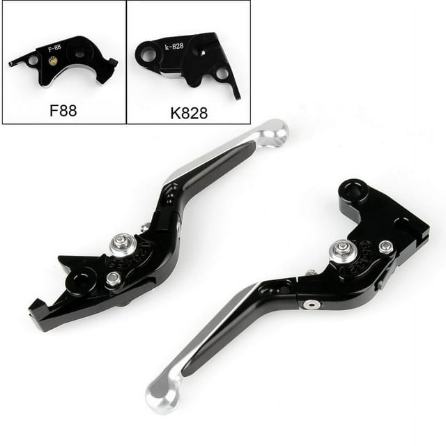Adjustable Folding Extendable Brake Clutch Levers For Kawasaki ZX10R 6R Z1000 Silver
