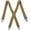 Khaki, variant on Men's Suspenders 1.4" Wide Adjustable Elastic X Back Style Suspenders With Strong Metal Clips