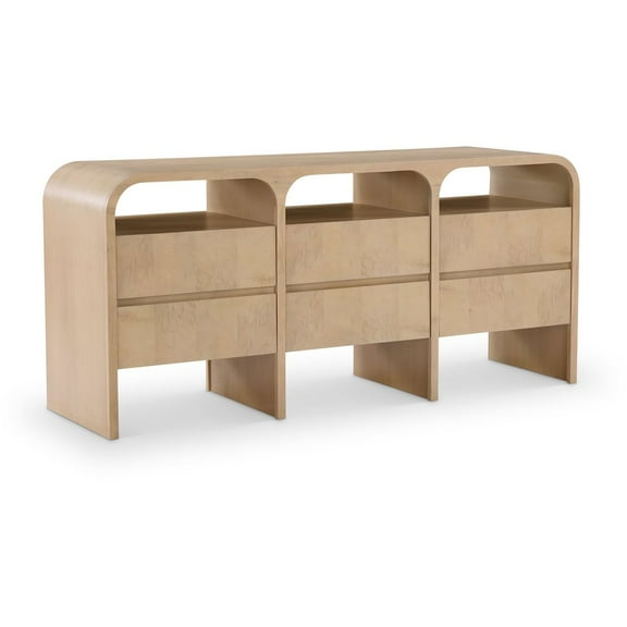 Meridina Furniture Giada Natural Solid Wood And Veneer Dresser