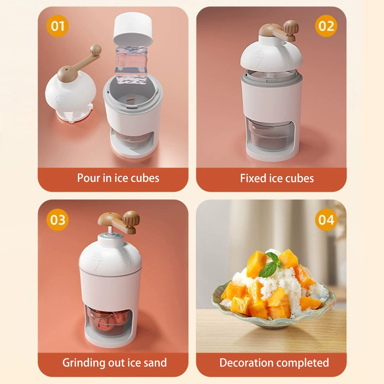 STAOEDU Ice Shaver and Snow Cone Machine - Premium Portable Ice Crusher and Shaved Ice Machine - BPA Free