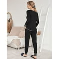 thumbnail image 4 of Ekouaer Pajamas Women's Long Sleeve Pj Set Soft 2 Piece Loungewear Sleepwear with Jogger Pants, 4 of 6