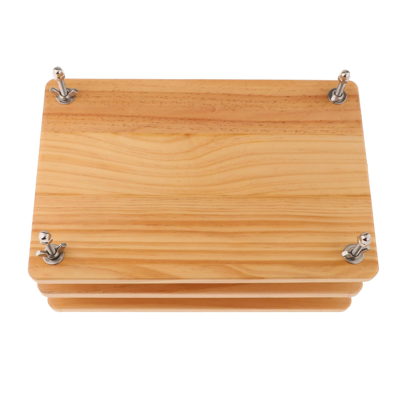 Milageto Wooden Book Press Portable Book Binding Tool Book Binding Press for Desktop Home
