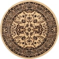 thumbnail image 1 of Unique Loom Sialk Hill Persian Floral Rug 3' 3 x 3' 3 Round Ivory/Tan, 1 of 1