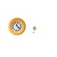 thumbnail image 5 of Reloj de pared moderno, silencioso, redondo, decorativo, con escultura de hoja y base. Ideal para el hogar, la oficina, la sala de estar, el dormitori, 5 of 8