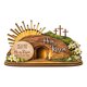 thumbnail image 2 of Decoraciones de Pascua, Adornos de Pascua, Regalos de Pascua ¡Ha Resucitado! Decoración de Pascua Tumba Vacía Escena de Resurrección y Juego de Decoración para Bandeja Belén Bandeja Estante Decoración, 2 of 8