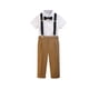 thumbnail image 4 of Odeerbi 6M-10Y Niños Niñas Traje Formal Pantalones Vestido Pantalones Uniformes Pantalones Color Sólido Lindo Casual Pantalones Uniformes Escolares, 4 of 5