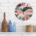 thumbnail image 3 of Stripe Stitch Pattern Boho 10 inch Wall Clocks Non Ticking Easy to Read Battery Decorative for Home Bathroom Kitchen Bedroom Living Room, 3 of 8