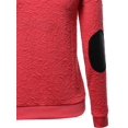thumbnail image 3 of FashionOutfit Women's Long Sleeve Patched Elbow Jacquard Knit Sweater Pull over Top, 3 of 3
