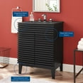thumbnail image 4 of Sink Vanity Cabinet, Wood, Black, Modern Contemporary Urban Design, Hotel Bedroom Bathroom Master Suite Guest, 4 of 10