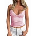thumbnail image 2 of Camisole Tops for Women Tank Tops Y2K Spaghetti Strap Undershirts Slim Going Out Top Pink M, 2 of 8