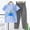 Sky Blue, variant on Spazoro Toddler Kids Boys Girls Outfit Shirts Sets, Printed 2-Piece Short Sleeve Summer 2025 Casual Pants Set Sky Blue Size 3 T