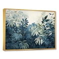 thumbnail image 2 of Designart "Expressing The Jungle'S Beauty In White And Blue II" Jungle Floater Framed Wall Art Prints, 2 of 5