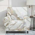 thumbnail image 2 of FOR U DESIGNS White Marble Pattern Recliner Chair Covers 4-Pieces Comfortable Chair Covers for Living Room Anti-Dust Furniture Protector Home Decor Accessories, 2 of 8