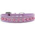 thumbnail image 3 of Pet and Dog Spike Collar, "Double Crystal  Light Pink Spikes", 3 of 5