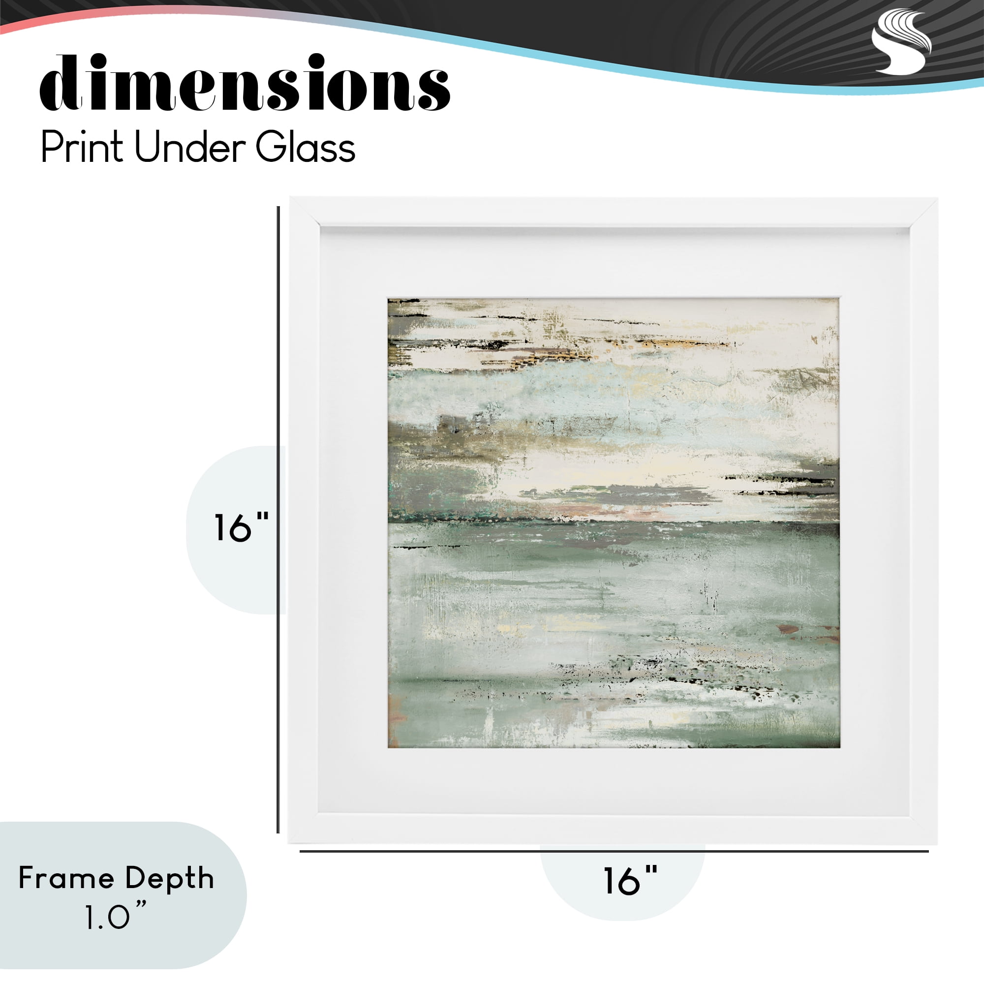 Stupell Industries The Seafoam Ones Abstract White Framed Print Under Glass, design by Patricia Pinto