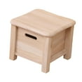 thumbnail image 4 of Taburete de almacenamiento de madera Taburete pequeño para el hogar Decoración Artesanía con forma redondeada 30cmx30cmx25cm, 4 of 9