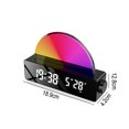thumbnail image 2 of Reloj despertador lámpara despertador espejo pantalla digital LED Ajuste de luz de color RGB lámpara fluorescente analógica, 2 of 7