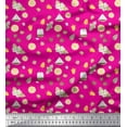 thumbnail image 1 of Soimoi Pink Cotton Duck Fabric Tea Bag,Star Anise & Lemon Slice Vegetable Printed Craft Fabric by the Yard 42 Inch Wide, 1 of 1