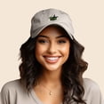 thumbnail image 3 of Dalix Olive Embroidered Cap Cotton Baseball Cute Cool Dad Hat Womens in Beige, 3 of 5