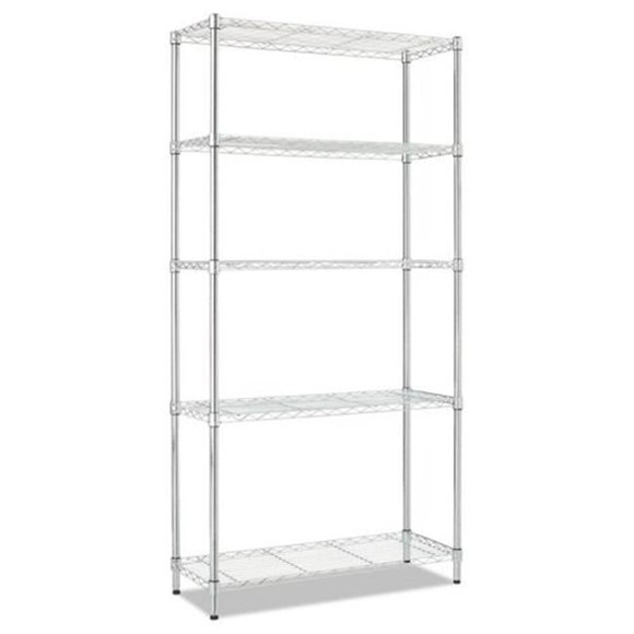 Alera Étagère Métallique Résidentielle, Cinq Étagères, 36l x 14p x 72h, Argent