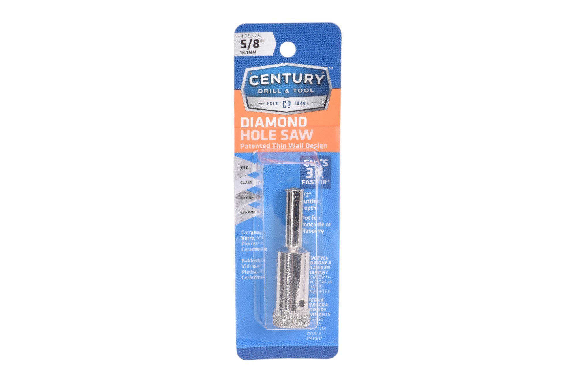 Century Drill & Tool 05576 Diamond Hole Saw, 5/8"