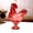 Red, variant on Giunmcul Colorful Glass Chicken-Shaped Candy Jar Rooster Bowl Lid Storage Container Dried Fruit Home Living Room 22x17x10cm Decorative