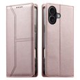 thumbnail image 2 of Leather For iPhone 16 Case【RFID Blocking】Wire Pressing Process Flip Wallet Leather Case With Card Holder Magnetic Closure  Phone Cases Cover,Pink,For iPhone 16, 2 of 10