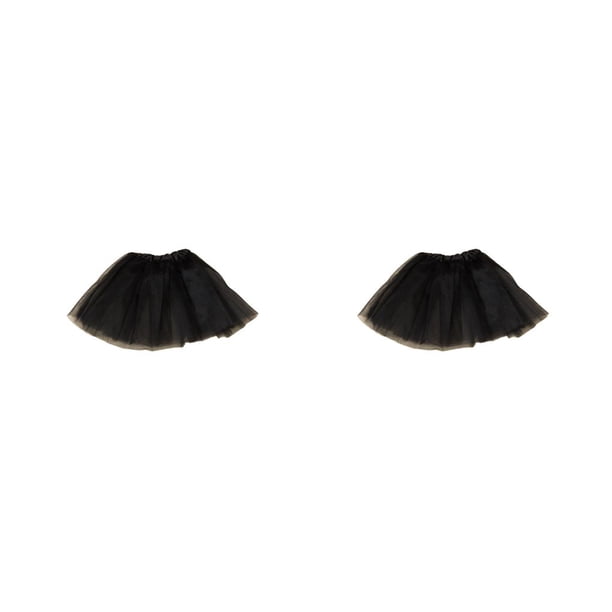 Guardurnaity tutú Vestidos de niña con cintura elástica Regalos de cumpleaños Ropa para ocasiones especiales Decoración de fiesta para Negro 2piezas