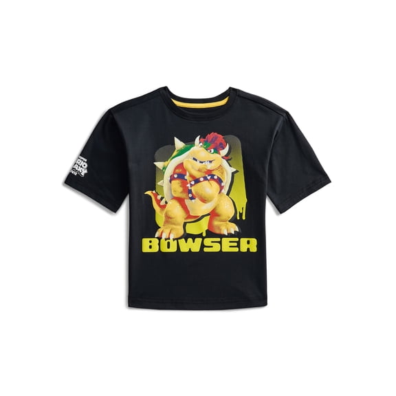 Super Mario Galaxy Movie Boys Bowser Graphic Tee with Short Sleeves, Sizes 4-18