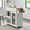 White Natural, variant on Culinary Kitchen Cart With Spice Rack