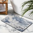 thumbnail image 3 of Elevate Your Bathroom with a 20x32 inch Marble Bath Rug - Non-Slip Runner with Luxurious Soft Microfiber, Machine-Washable Carpet for Modern Showers and Tubs, 3 of 5