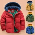 thumbnail image 4 of Toddler Baby Boys Girls Winter Warm Long Sleeve Jacket Outerwear Coats Removable Hooded Padded Boys Rain Jacket, 4 of 5