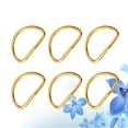 thumbnail image 3 of EeaseCA 100PCS Metal Shoulder Strap D Ring Multipurpose Bag Webbing Ring Accessories for Luggage Clothes Backpack Belt (Golden), 3 of 8