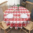 thumbnail image 3 of Christmas Round Tablecloth 70x70in(178x178cm) – Waterproof Polyester Table Cover with Full Print Design, Wrinkle Resistant & Washable for Kitchen Dining Party Decor, 3 of 6
