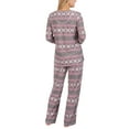 thumbnail image 2 of Nautica Women's 2 Piece Fleece Pajama Sleepwear Set M/Gray, 2 of 4