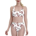 thumbnail image 2 of Picia Red Snake Women's High Waisted Bikini Scoop Neck Swimsuit Two Pieces Bathing Suit-Large, 2 of 8
