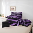 thumbnail image 6 of Feelyou Zebra Cheetah Print Twin Bedding Sets 7pcs, Purple Polkadots Bedding Comforter Set, 6 of 8