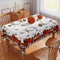 thumbnail image 3 of YIBAGA Halloween Tablecloth, Ghosts Pumpkins Bats Horror Tableware Home Decor, 60 x 120 inch, Polyester, 3 of 6
