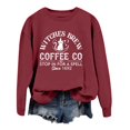 thumbnail image 4 of Venzia Women Halloween Crewneck Sweatshirt, Black Long Sleeve Pullover Top, Casual Fall Graphic Sweatshirt, 4 of 4